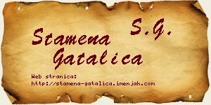 Stamena Gatalica vizit kartica